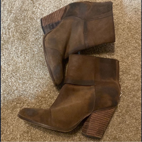 Rag & Bone Brown Ankle Boots with Western Flair - Picture 4 of 6
